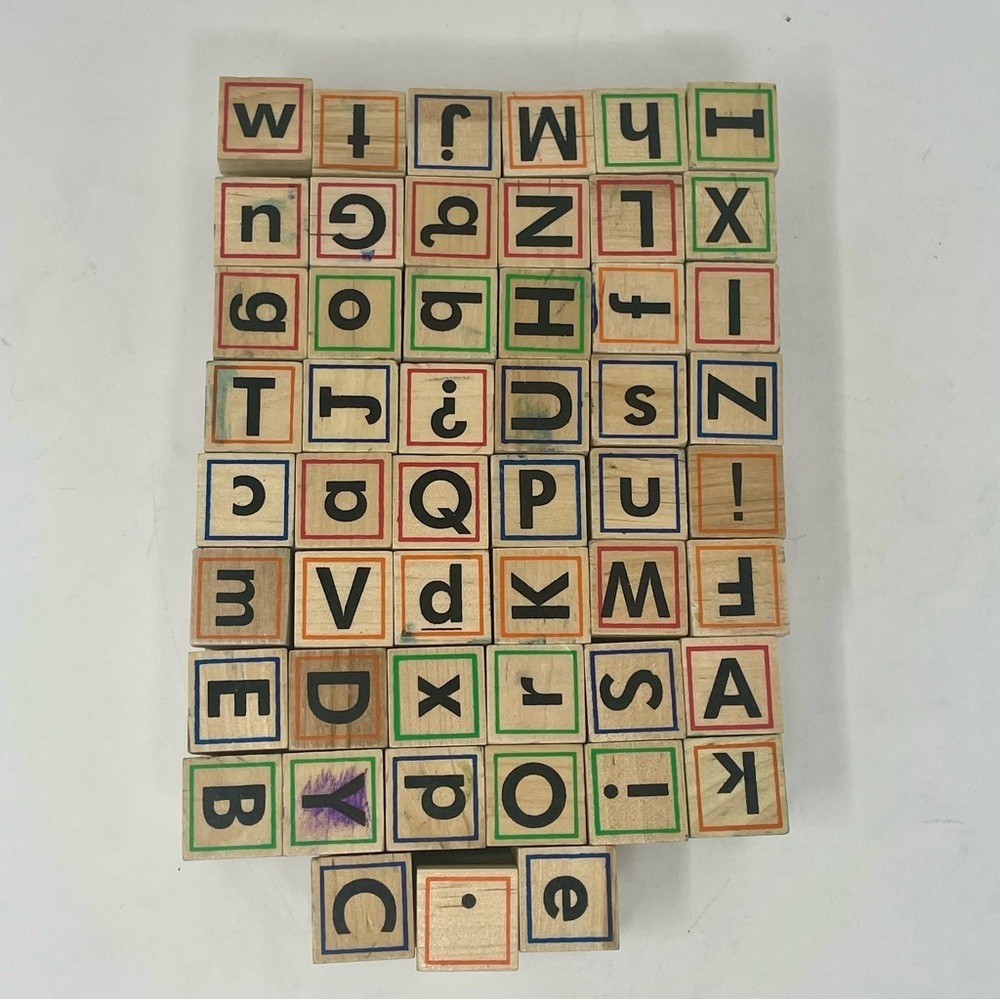 Several individual wooden stamps